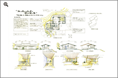海の見える丘に建つ軒の深い家 データを開く