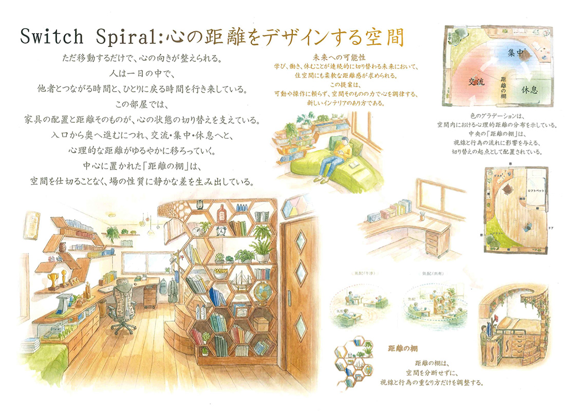 Switch Spiral:心の距離をデザインする空間